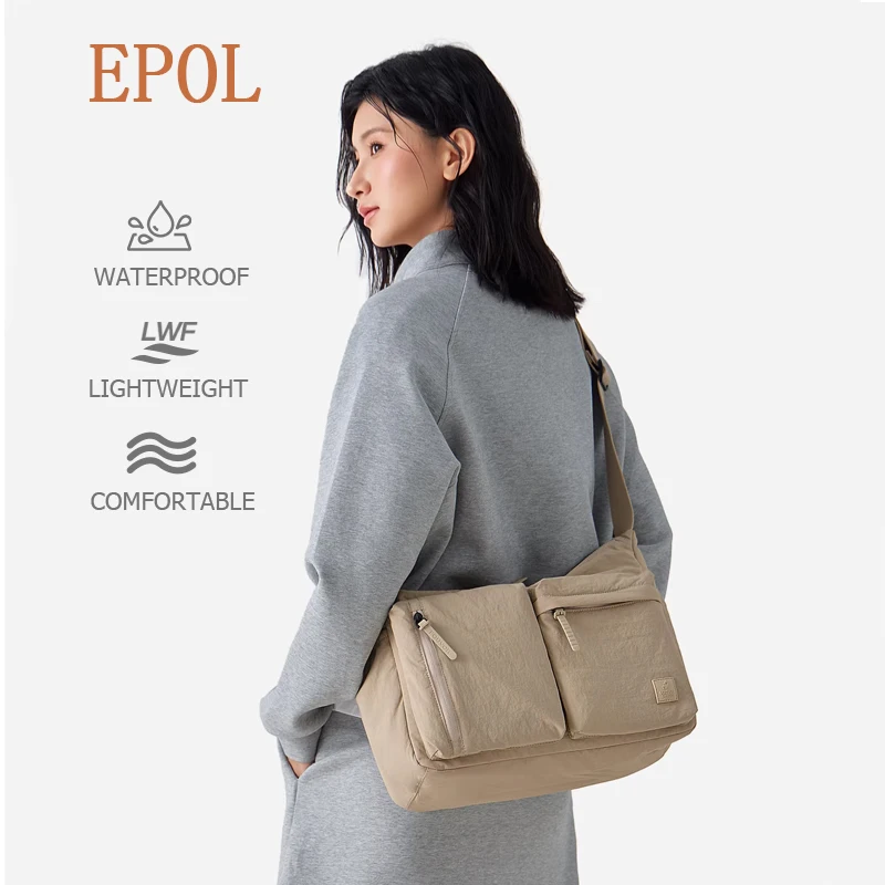 

EPOL Crossbody Bag for Women 2026 New Multi-Pocket Nylon Lightweight Waterproof Casual Shoulder Bags for School Students 3071-01