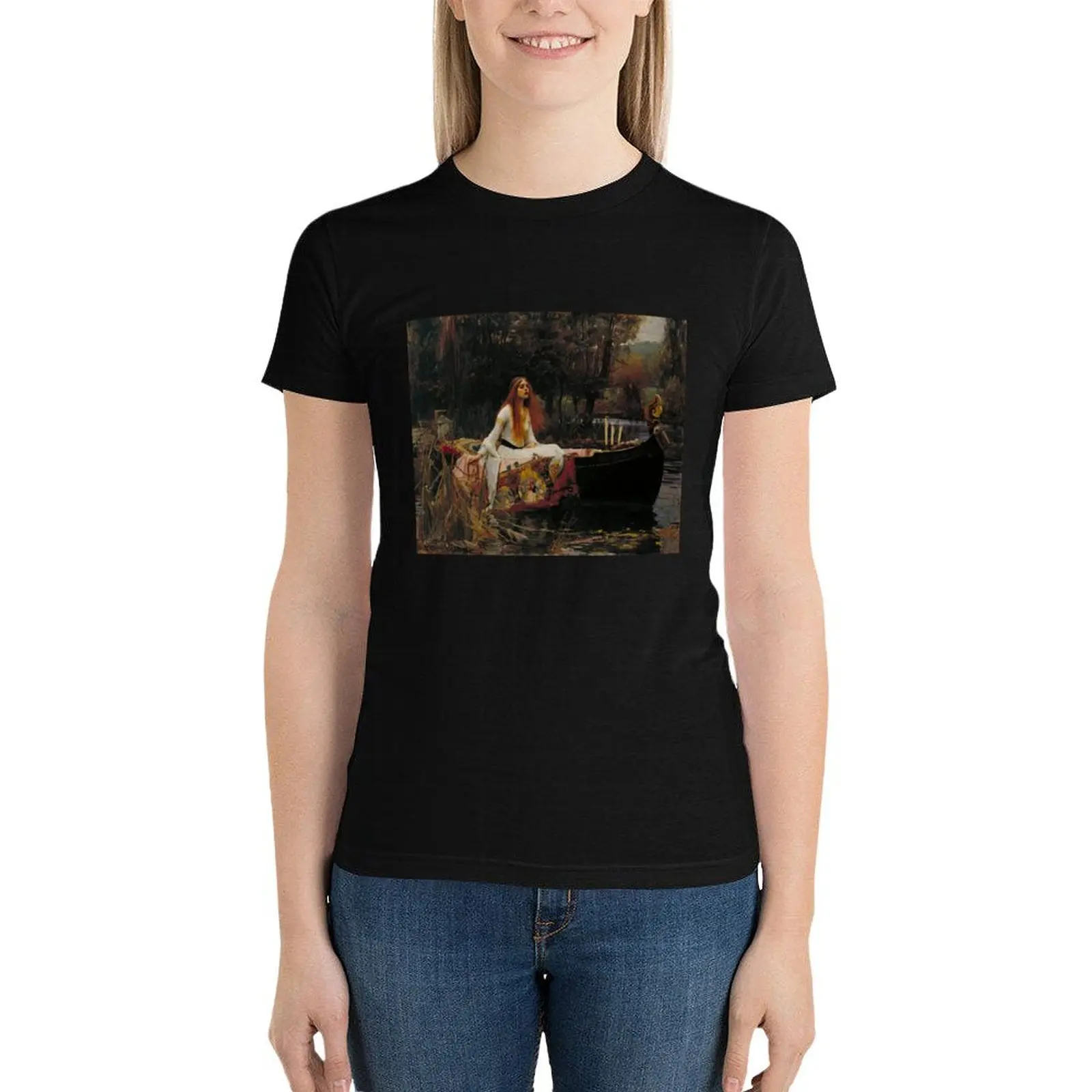 The Lady of Shalott -John William Waterhouse T-Shirt summer clothes oversized womans clothing