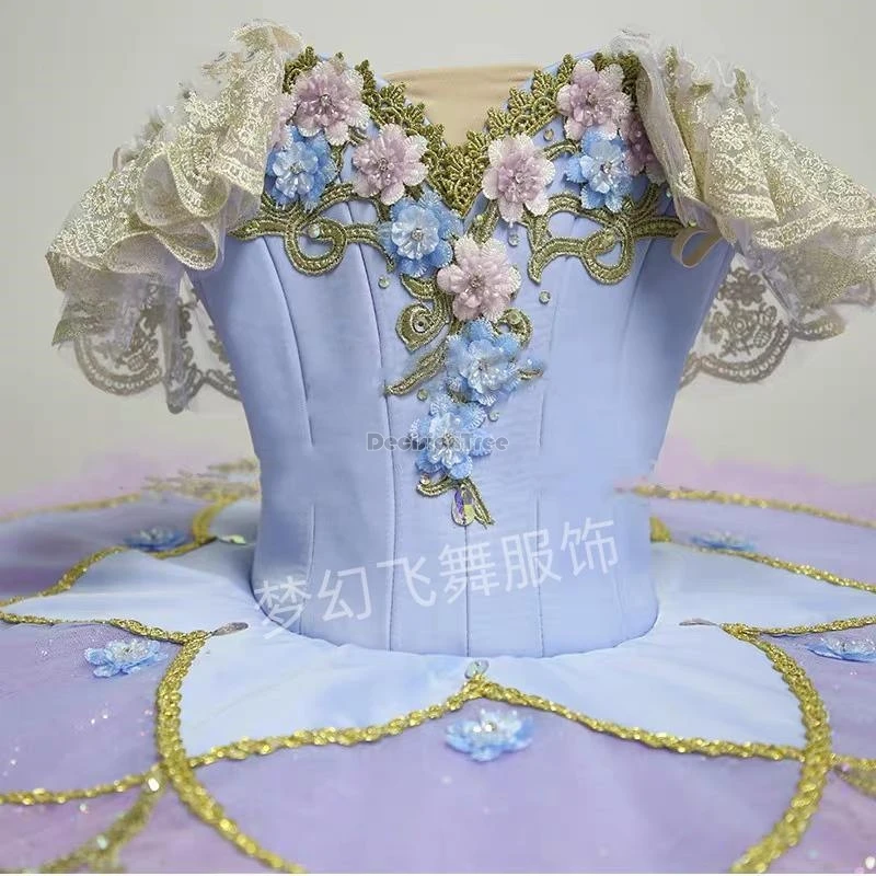 2025 falda tutú vestido de placa actuación de ballet para niños adultos vestido de princesa de gasa actuación competencia vestido de baile de ballet