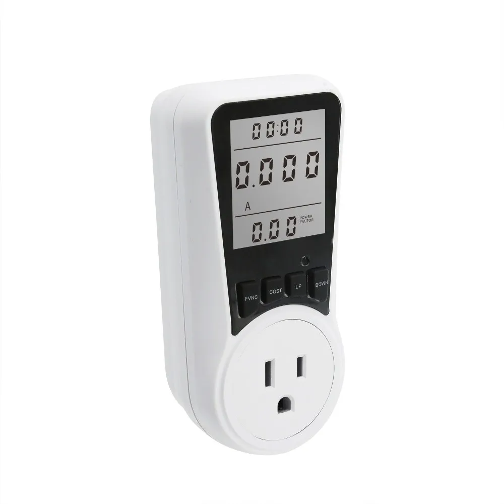 Digital Display Electrical Energy Monitor Socket LCD Screen Backlight Power Meter EU/US/UK Plug Real-time Monitoring