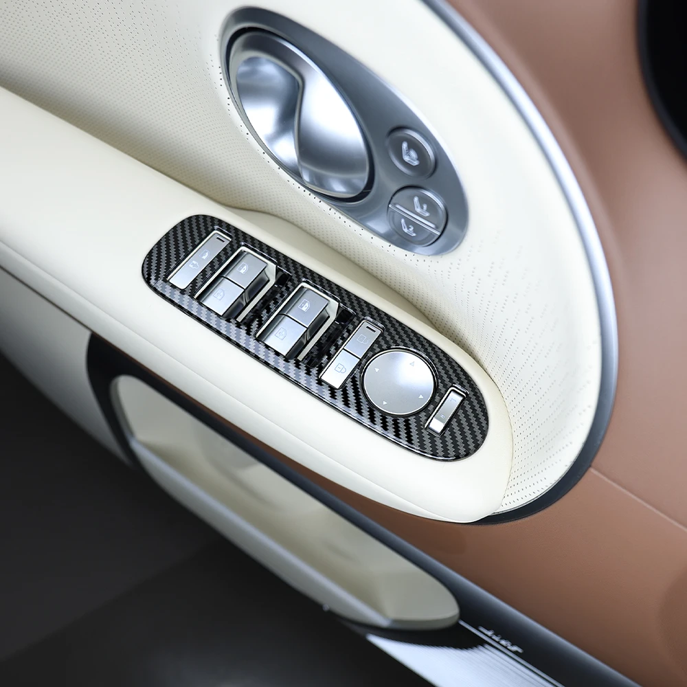 

Auto Front Window Control Switch Panel Trim Door Handle Decor Strip For Hyundai IONIQ 9 2025 2026 LHD Interior Car Accessories