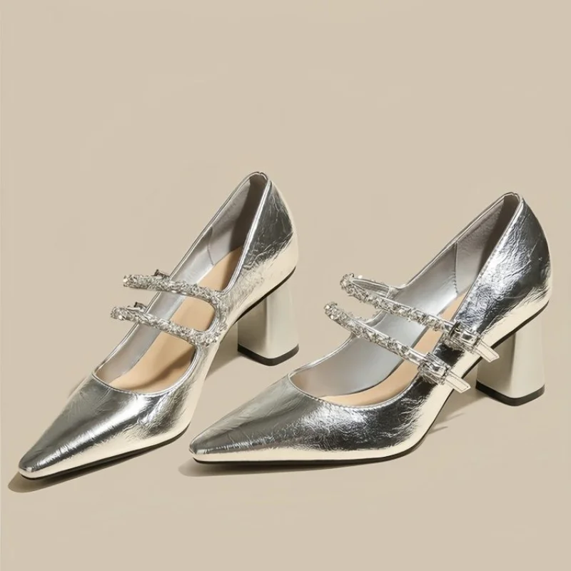 

285*170*100One-Piece Slip-On Mid-Cut1.00PUPointed Toe Single Shoes Square Heel Low Cut Boxed Mid Heel(3-5cm)Rubber