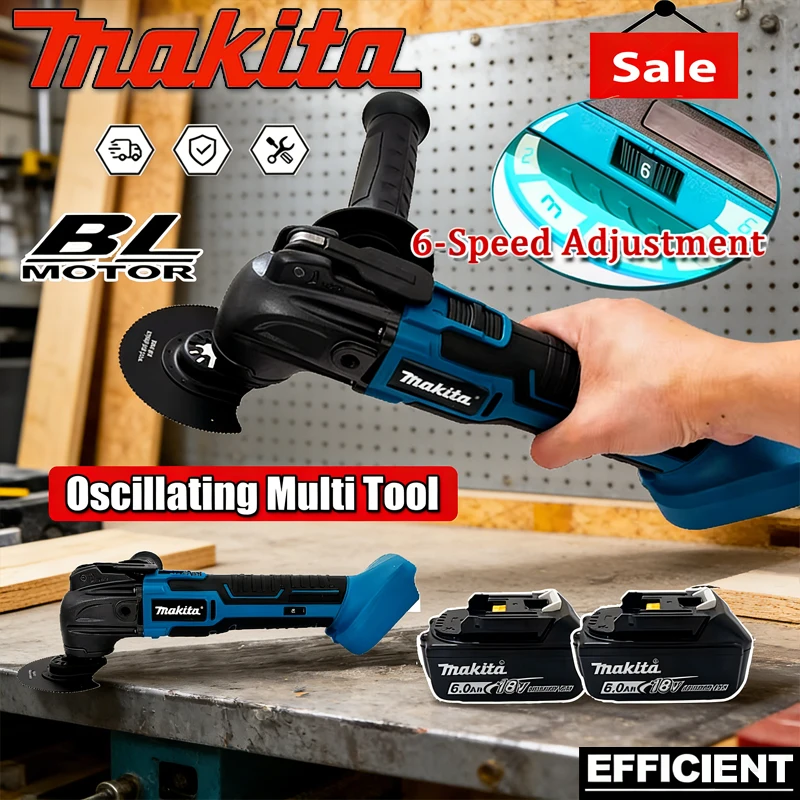 

Makita 600W Oscillating Multi Function Tool 20000OPM Electric Saw Trimmer Cutting Woodworking Power Tool
