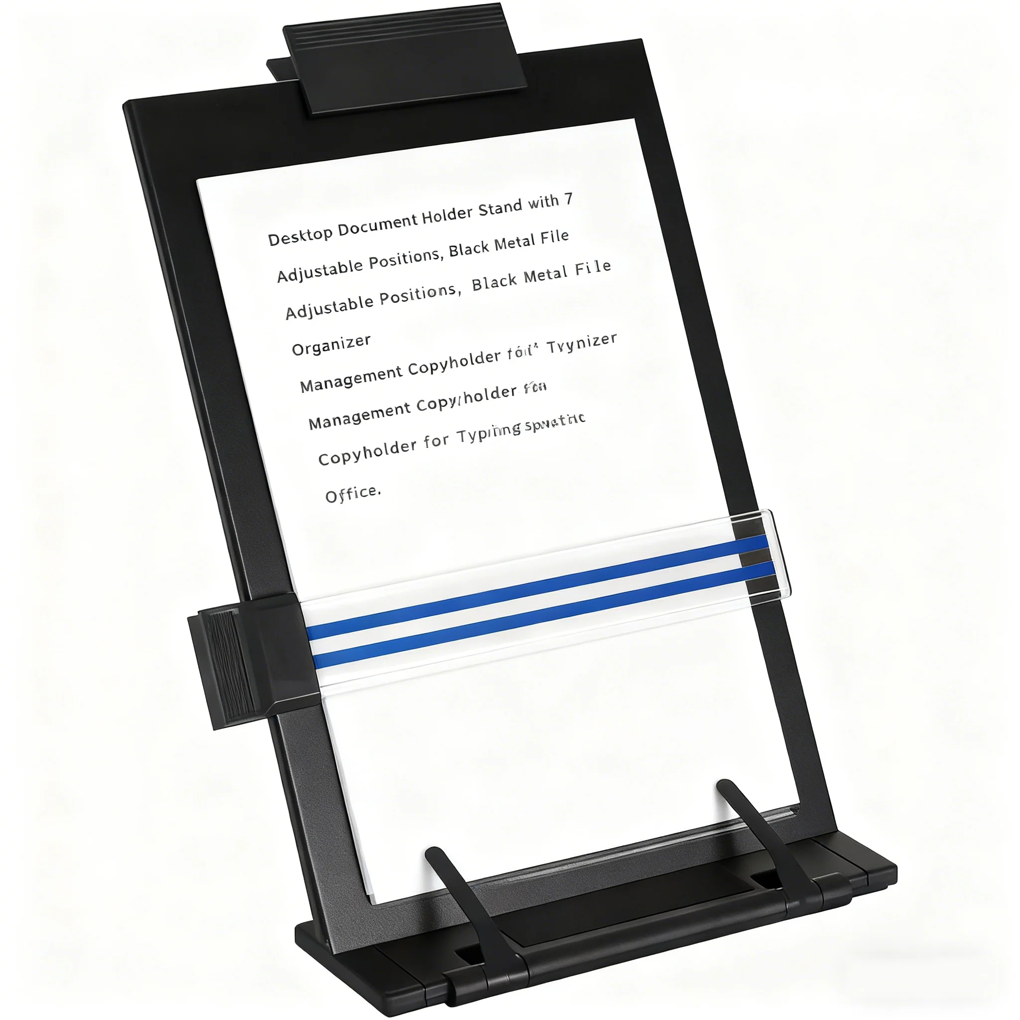 Desktop Document Holder, 7 Adjustable Stand for Reading & Typing Holds A4/Letter Books, Tablets & Sheet Music.