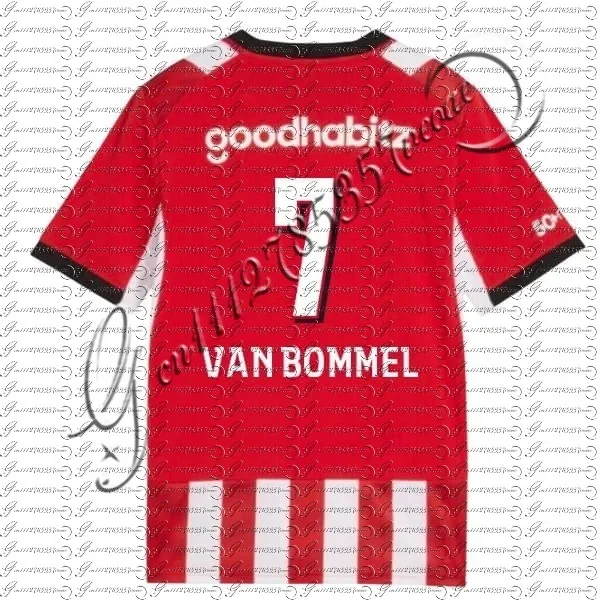 26/27 Herren Rot-Weiß Vertikal Gestreiftes Fußballtrikot Atmungsaktives Kurzarm-Trainingsjersey Uniform für Familienoutfits – Detail 6