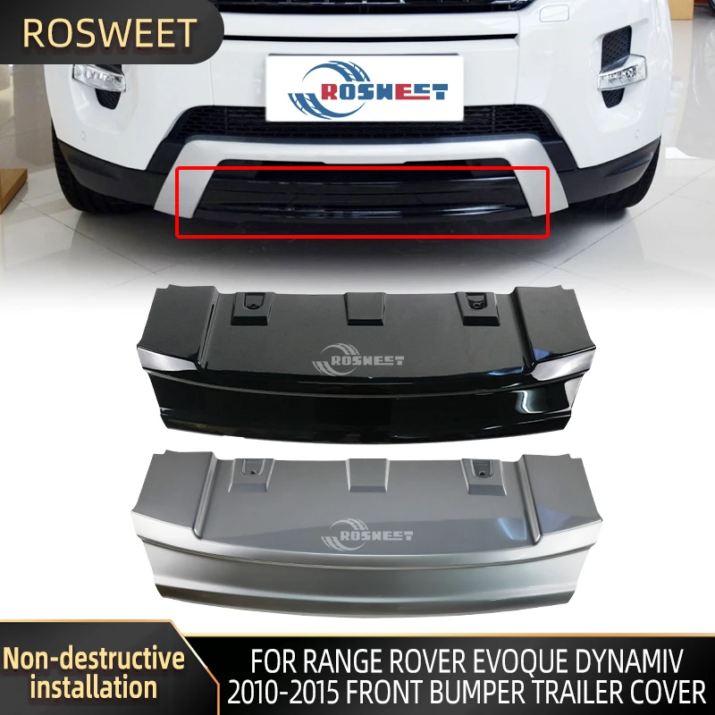 Front Bumper Trailer Cover  For Land Rover Range Rover Evoque Dynamic 2010-2015 Black Silver Style Car Accessories