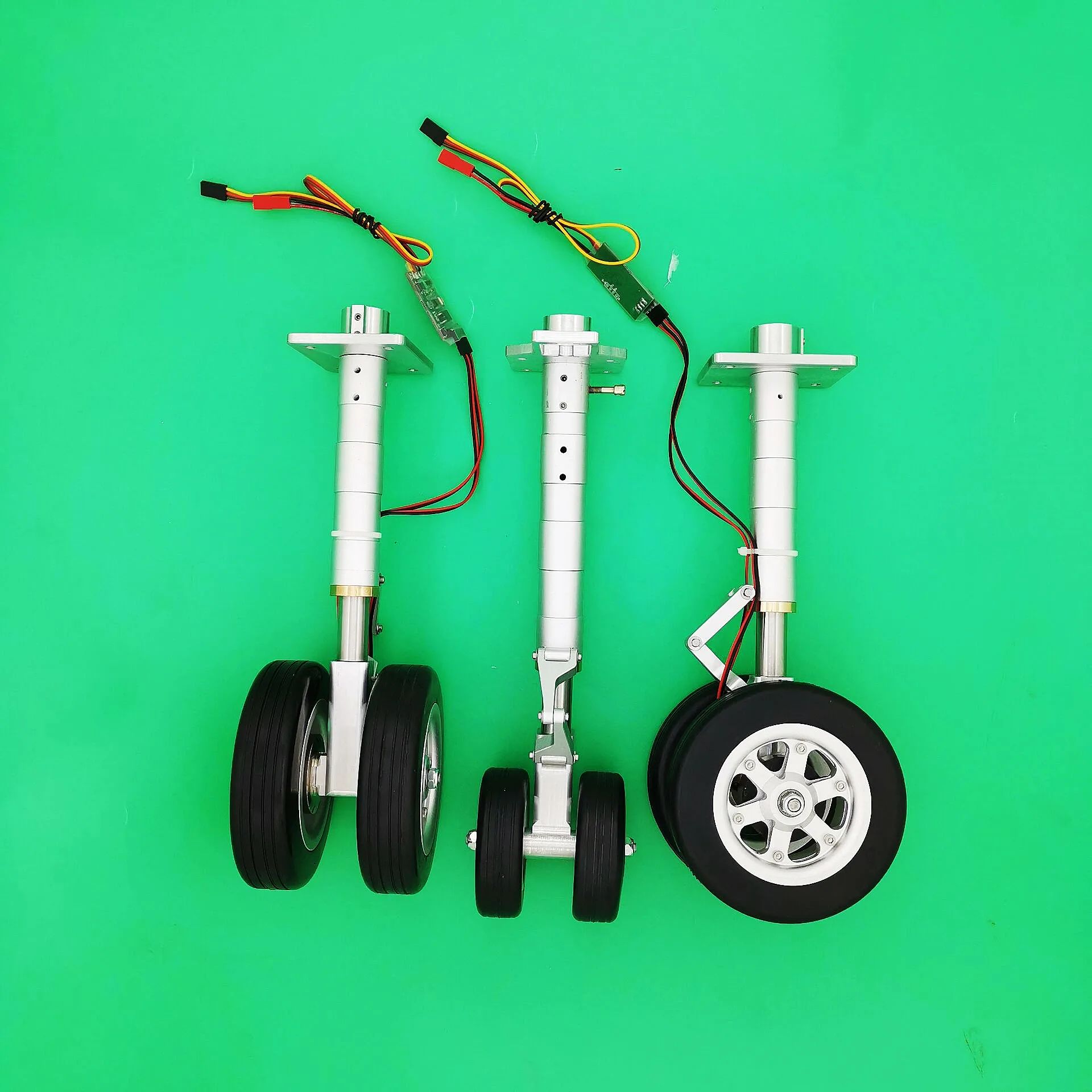 Electric retract gear  with electronic brake double wheel  for rc airplane 35 to 85KG  turbine jet drone airplane accessories