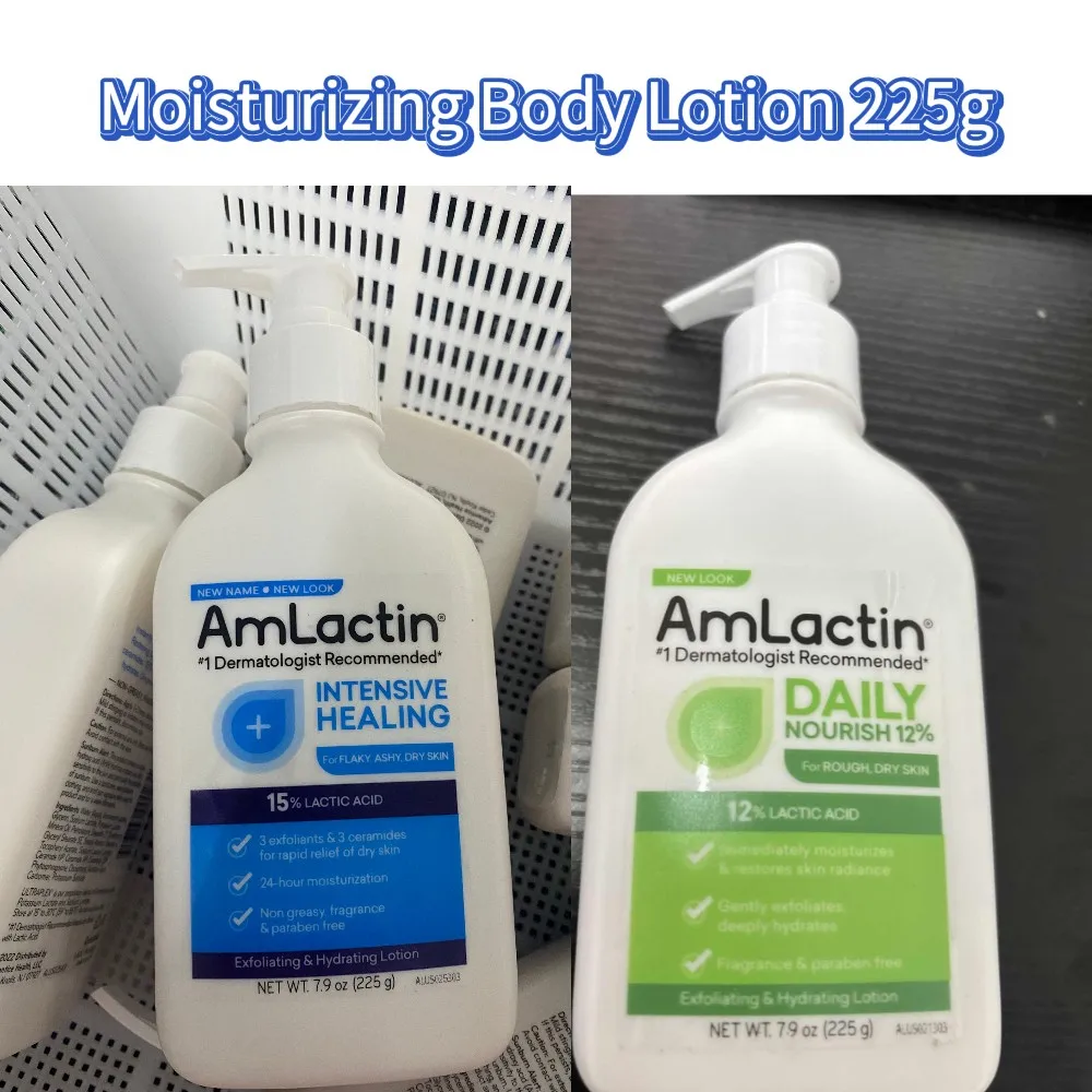Lotion hydratante pour le corps 225g Réparation des peaux sèches Nourrissante Hydratante Soin quotidien Peau lisse et sans écailles Non grasse Absorption rapide
