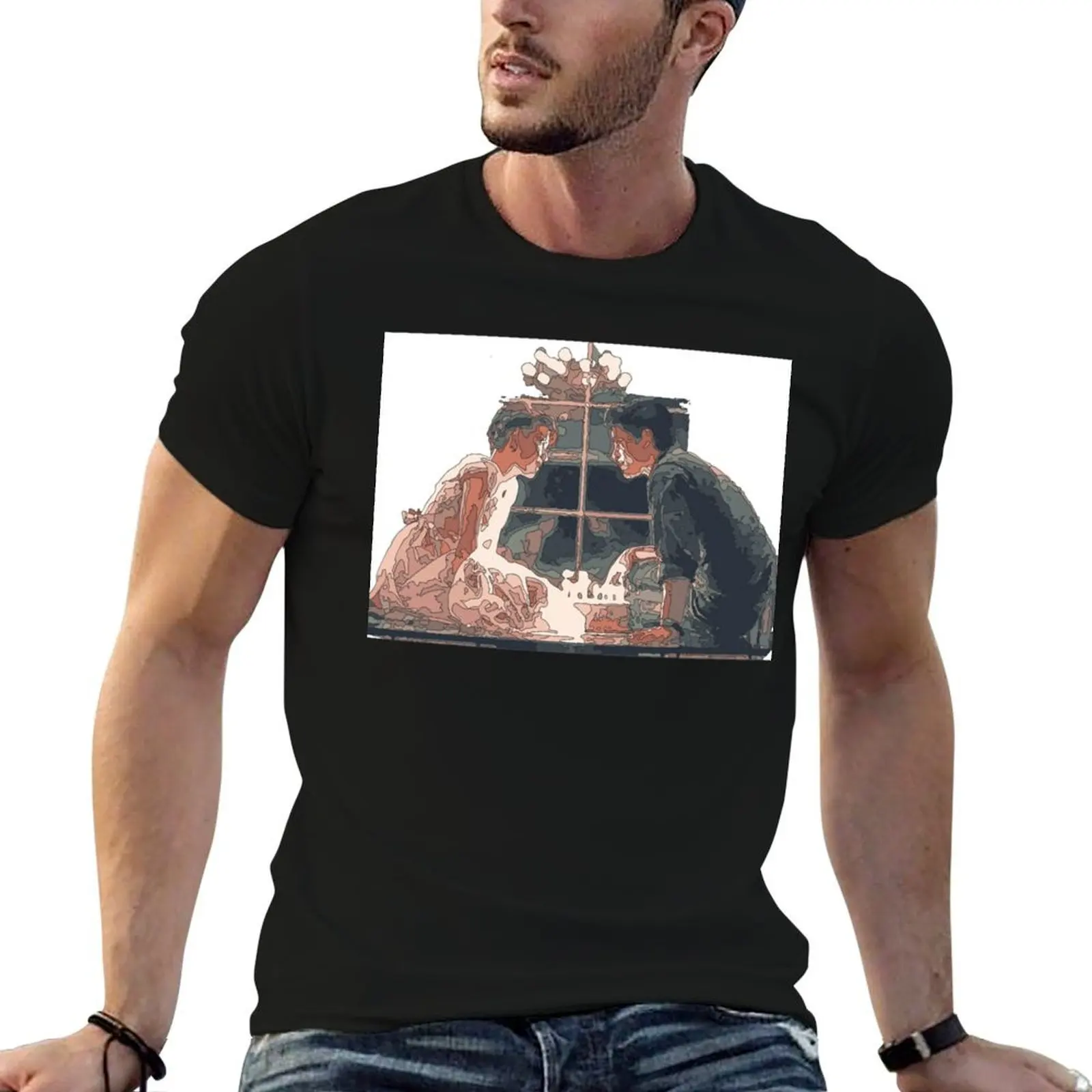 16 Candles 80S Movie Scene Sticker T-Shirt tops blacks plain black t shirts men