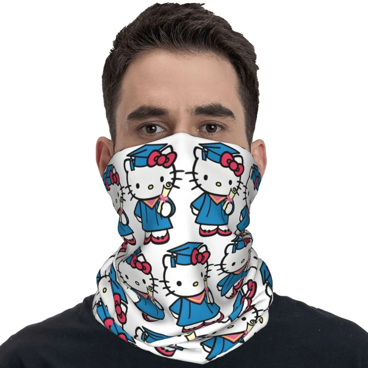 Hello Kitty Graduated Cycling Mask Neck Warmer Face Masks Cool Riding Fishing Sun Protection Scarf Bandana