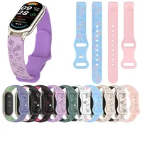 Engraved Band Strap For Mi Band 8 Xiaomi Silicone Strap for Xiaomi Band 8 Original Strap for Mi Band 9 Replacement Bracelet Mi 8
