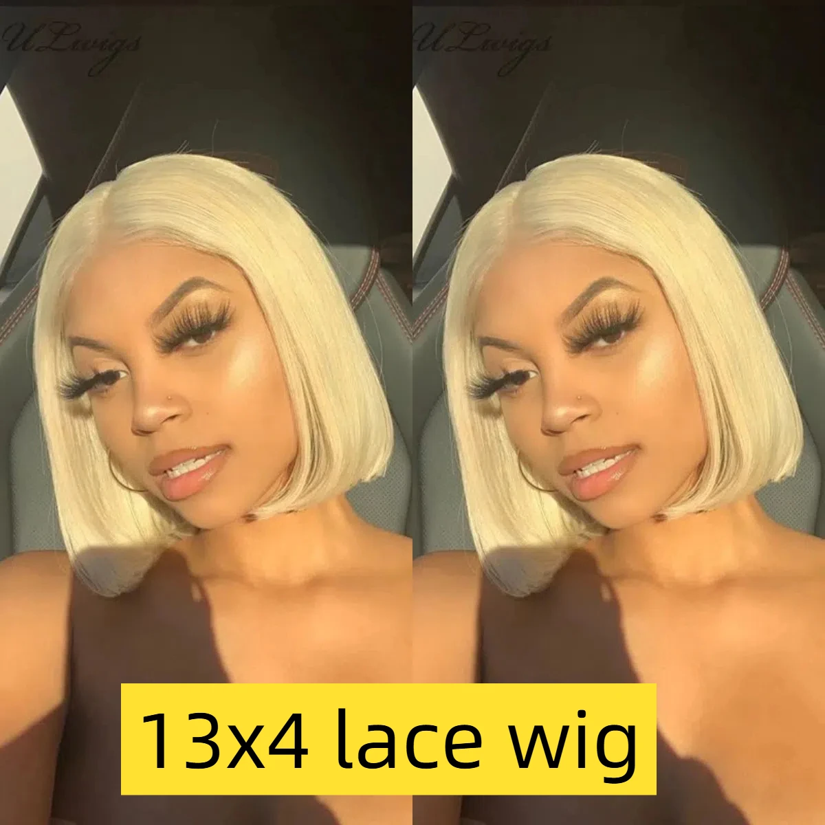 613 curto em linha reta bob peruca de cabelo humano 13x4 frente do laço bob peruca cabelo humano 200% loira bob peruca cabelo humano pré arrancado com