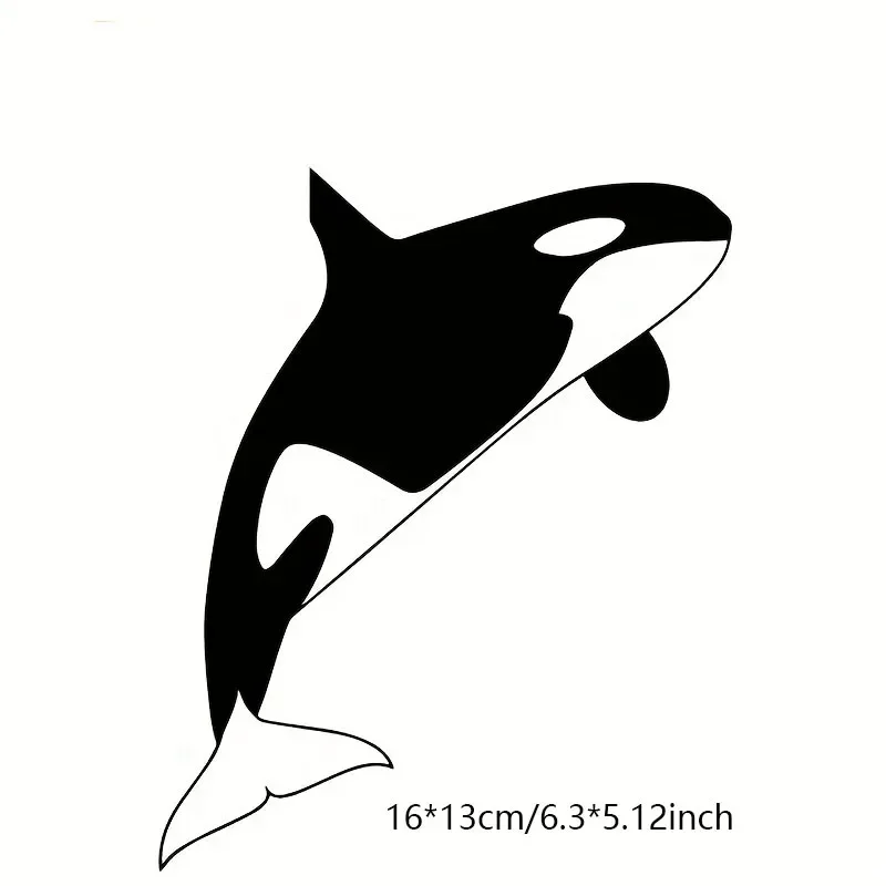 16*13cm Cartoon Little Whale Car Motorcycle Sticker Laptop Computer Cabinet Window Decoration Fashion Wall Sticker