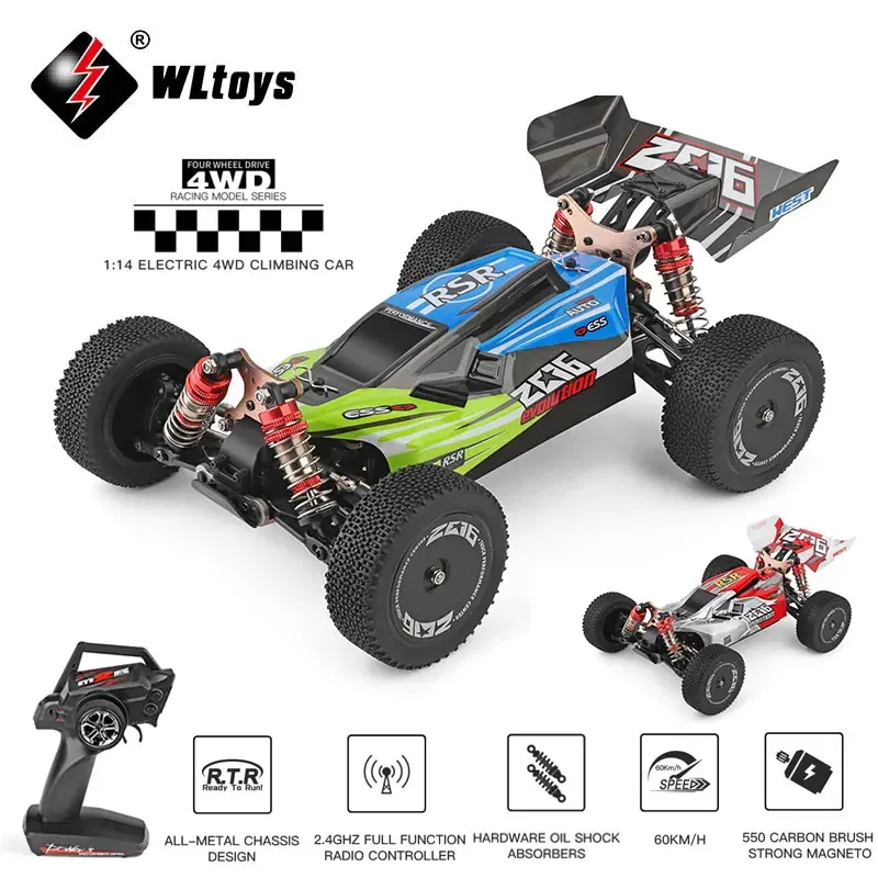 WLtoys WL 144001 1/14 zdalnie sterowany samochód wyścigowy E2 2.4G zdalnie sterowany szybki Drift uliczny amortyzujący dla dorosłych, studentów,