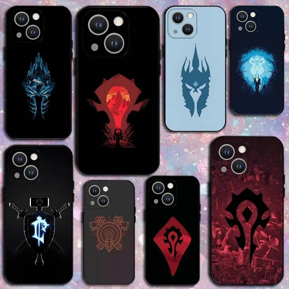 

World Of W-Warcraft Game Phone Case For iPhone 16,15,14,13,12,11 Plus,Pro Max,XS,X,XR,SE,Mini,8,7,Soft Silicone Black Cover