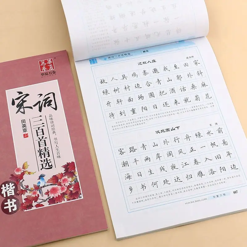 

Tian Yingzhang Regular Script Fountain Pen Copy Book Chinese Classics Tang Poems Song Ci Wu Yusheng Running Regular Script Copy