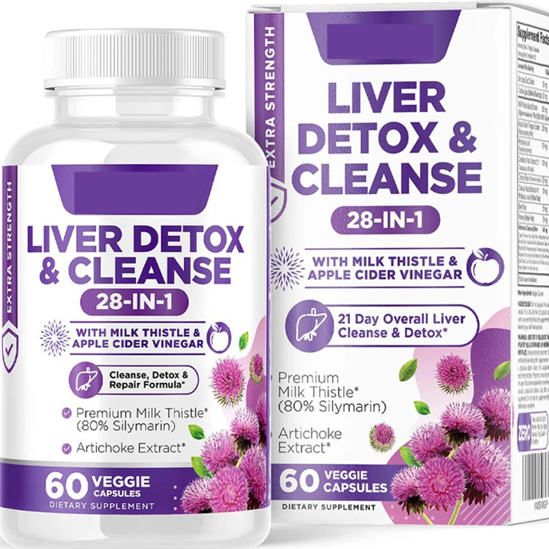 

28-in-1 Liver Cleanse, Detox and Fatty Liver Repair Formula - Silymarin, Artichoke Extract and Dandelion