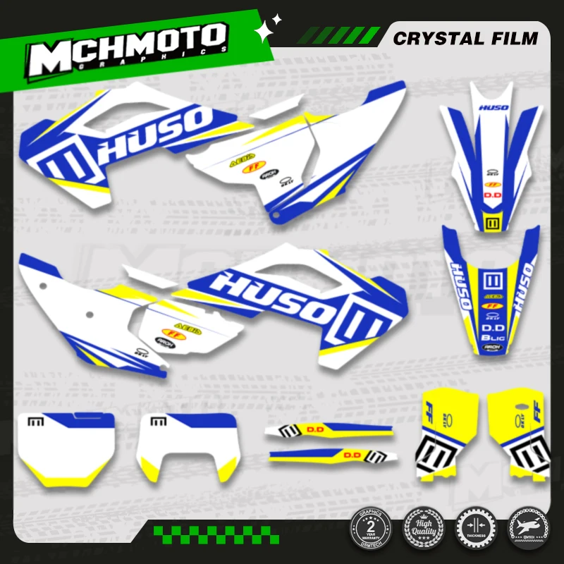 

MCHMFG Custom Team Motorcycle Graphics Decals Stickers Kit For Husqvarna TC FC TX FX FS 2023 2024 2025 TE FE 2024 2025 2026