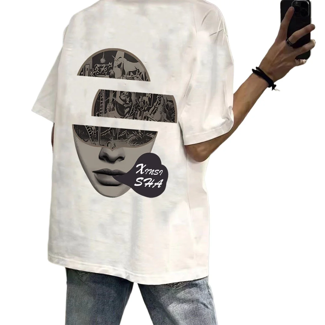 

Motorcycle Super Cool Back Personalized Printing Street Trendy High Return Rate Loose Large Summer Men's T-Shirt