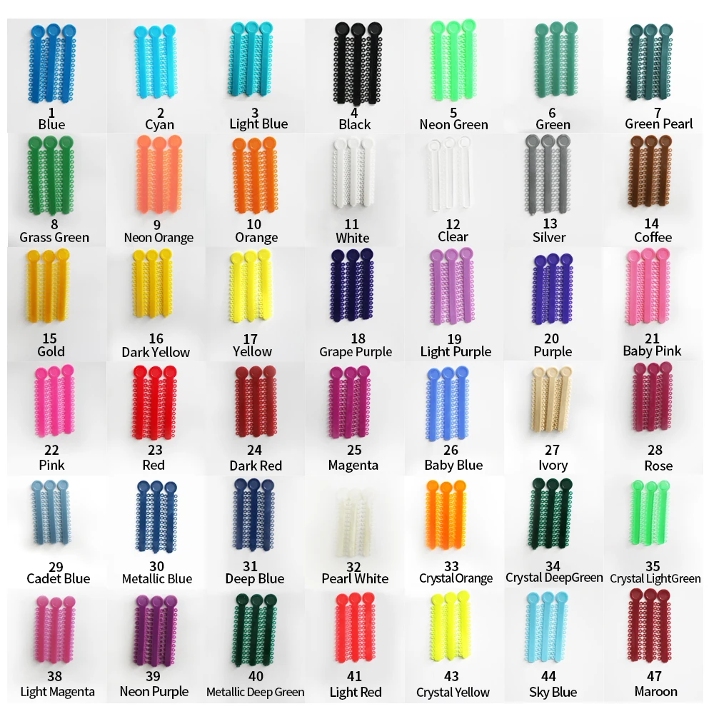 18Colors 40Sticks/Color I Type Brace Latex-Free Ligature Tie Color Can Choose