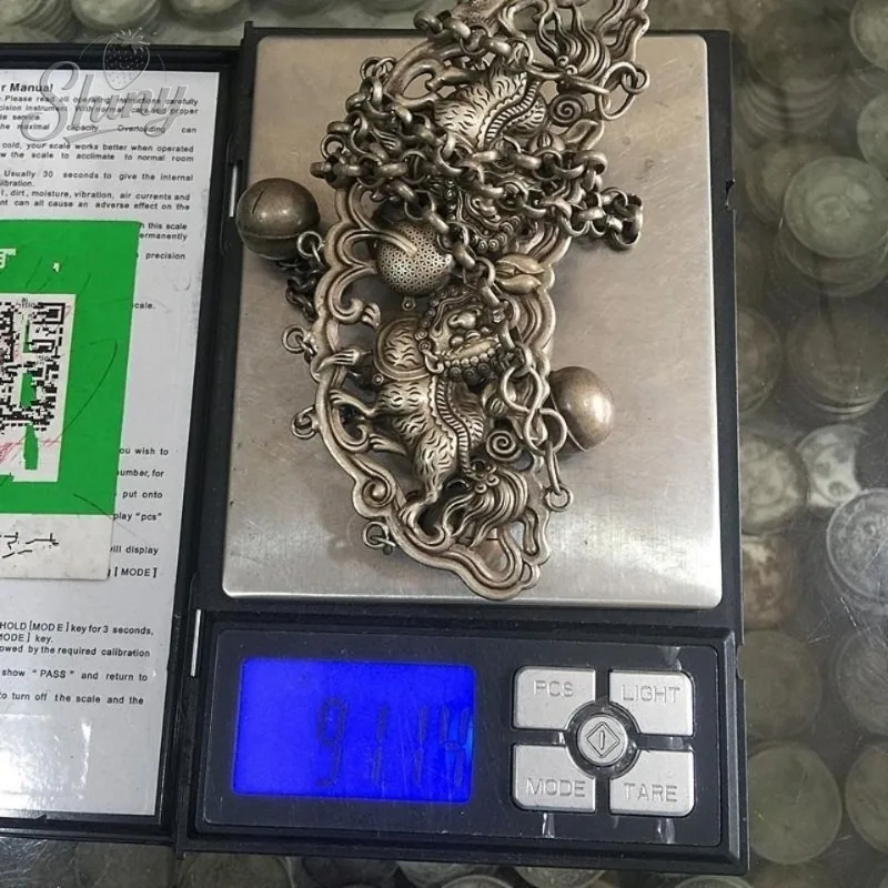 Ethnic-Style Handcrafted Miao Silver and Tibetan Silver Pendants Collectible Artistic Ornaments