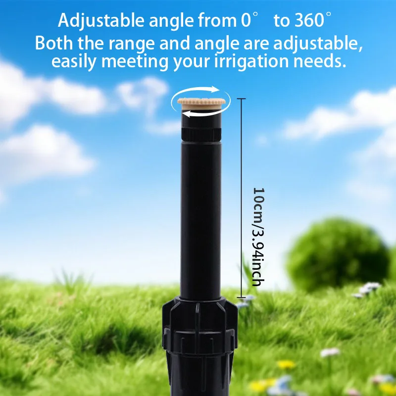 Pop-Up Scattering Sprinkler, Adjustable Angle Buried Lawn Irrigation Head