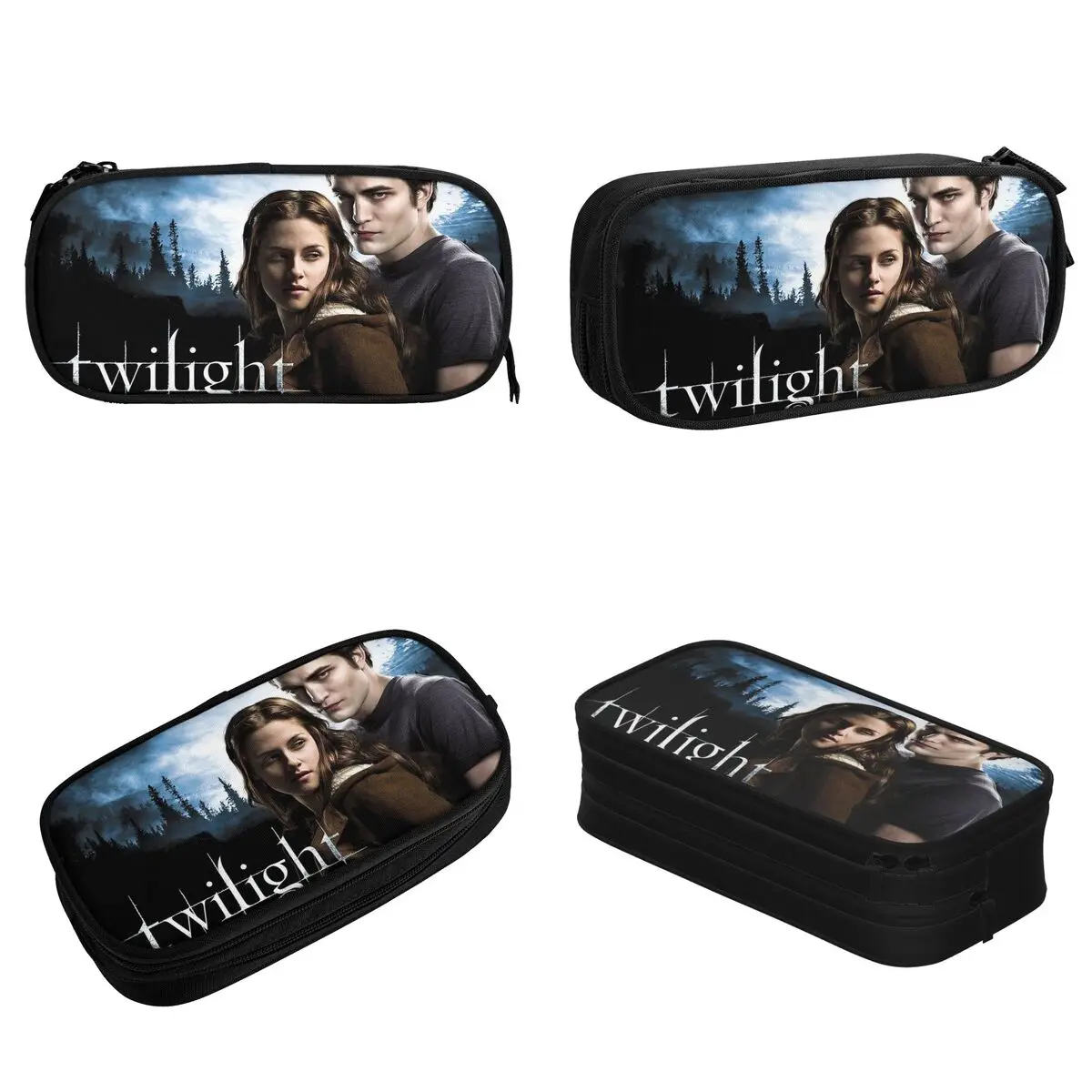 The Twilight Saga Movie Pencil Case Fun Edward Bella Pen Box Bag Girl Boy Large Storage School Supplies Zipper Pencilcases