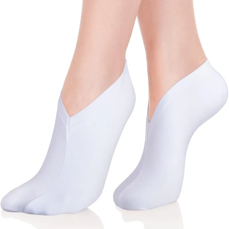 2/4Pairs Moisturizing Socks Overnight,Spa Socks For Dry Feet,Cotton Moisture Enhancing Socks,Cosmetic Moisturizing Socks-White