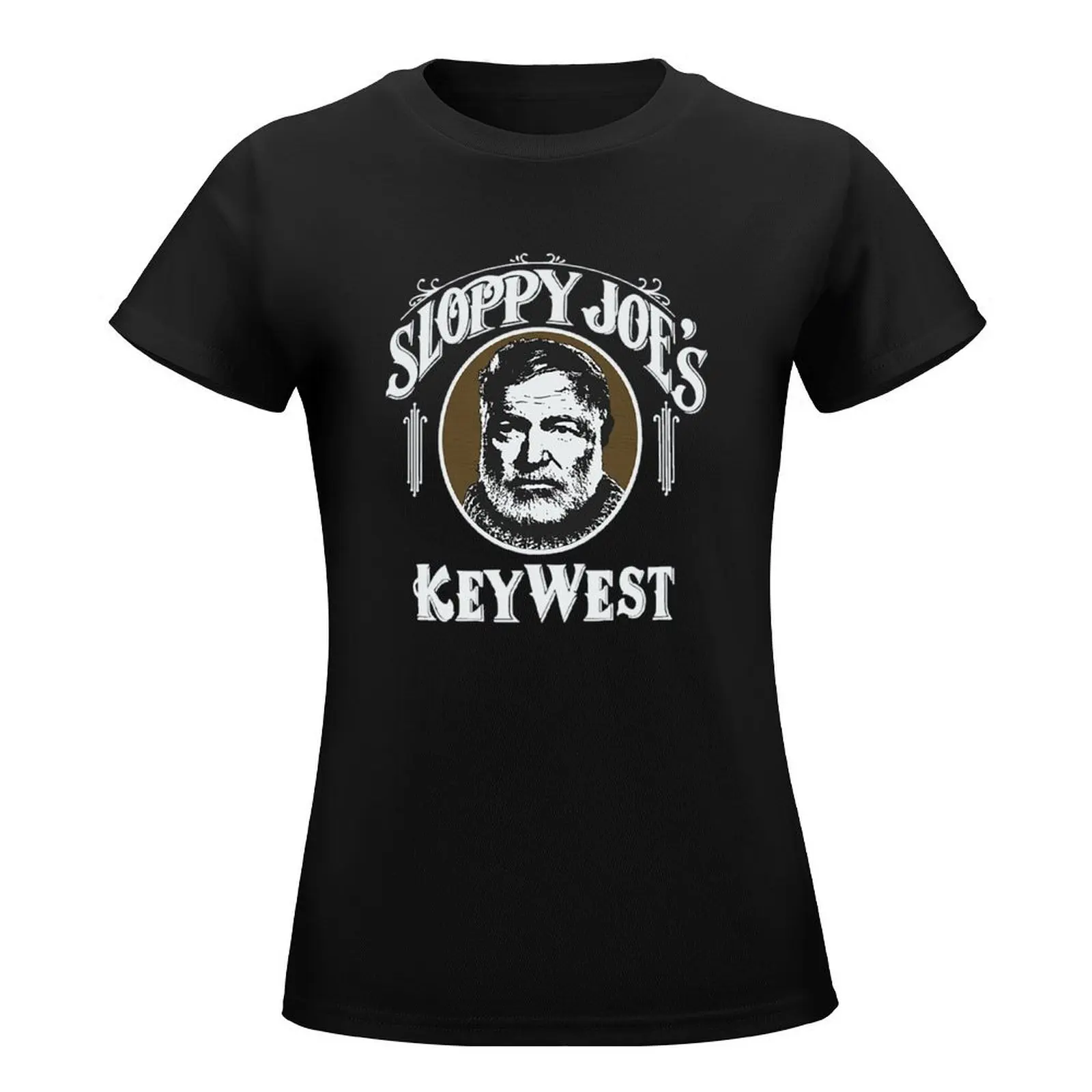 Sloppy Joe's Key West Ernest Hemingway (Vintage White/Brown) T-Shirt kawaii clothes summer tops vintage clothes Women clothes