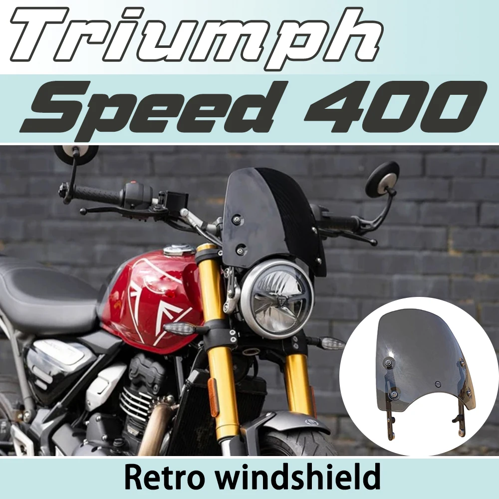 

Suitable for Triumph Speed ​​400 retro windshield modification motorcycle windshield/windshield deflector/sun visor/fairing