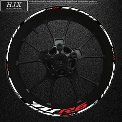 New For Yamaha YZF R6 Motorcycle Logo 17 Inch Inner And Outer Wheel Rim Hub Decal Decoration Waterproof High Reflective Sticker