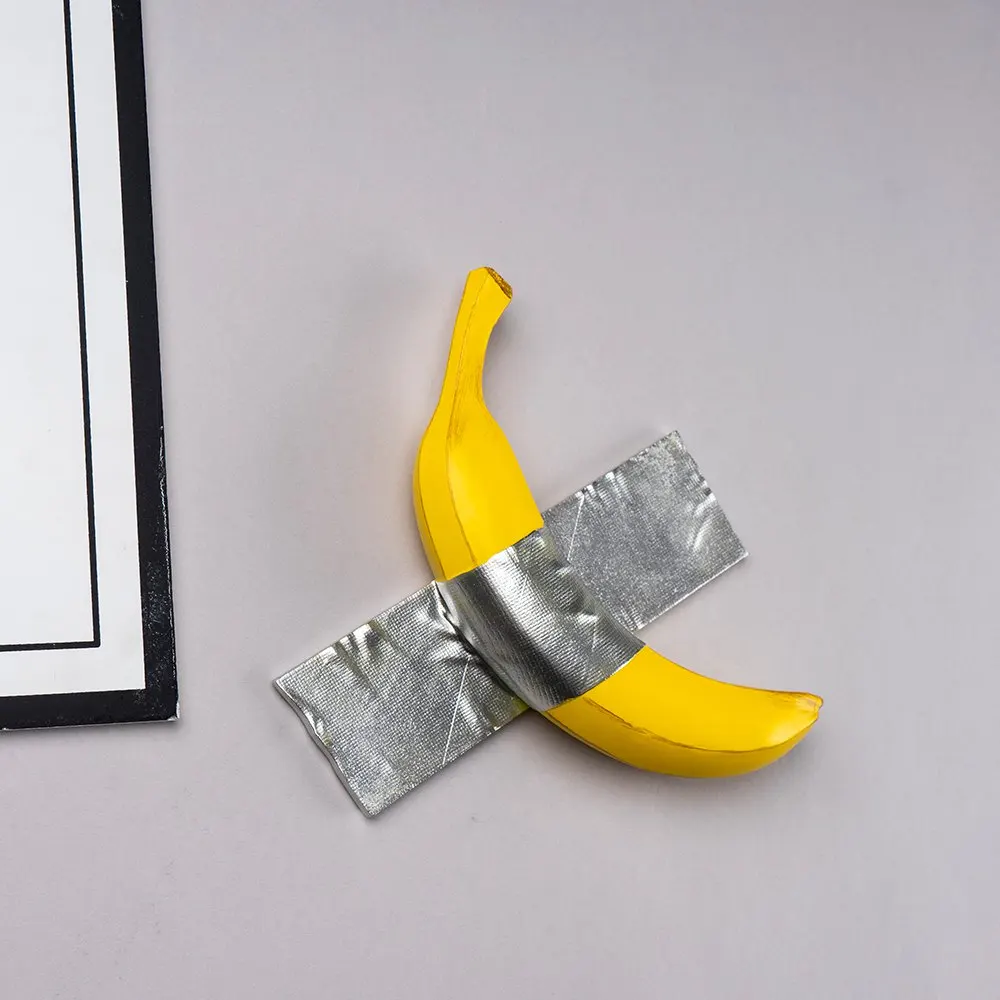 Sculpture de banane en résine, décoration murale, Art contemporain, salon moderne, décoration intérieure de la maison, objet de cuisine, salle de bains, cadeau