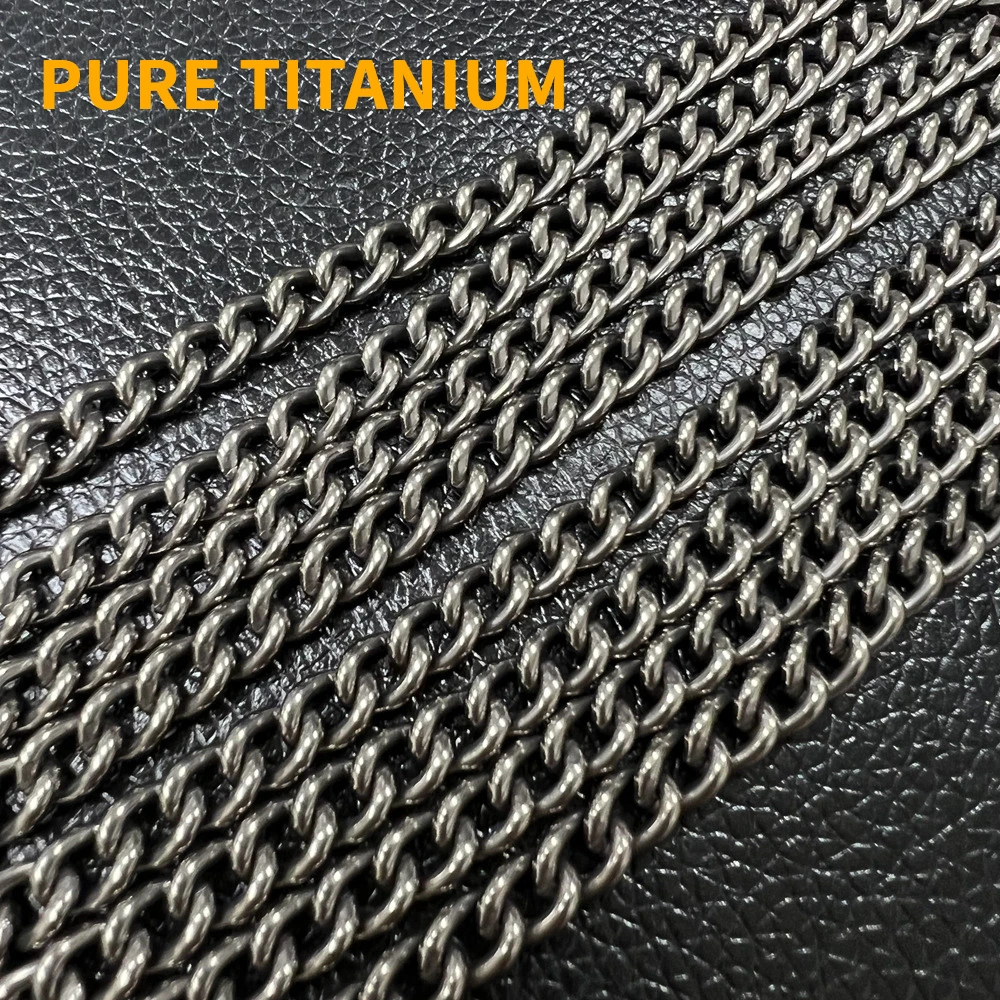 NEW 5.5mm Welded 1-3Meters Pure Titanium Twist Link Chain for Unisex DIY Bracelet Necklace Non-Slip Strip Drying Clothes Chain