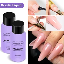 MEET ACROSS 40ml płyn akrylowy do proszku akrylowego pył paznokcie monomer kryształowe zdobienie paznokci przedłużanie paznokci rzeźba narzędzie do Manicure