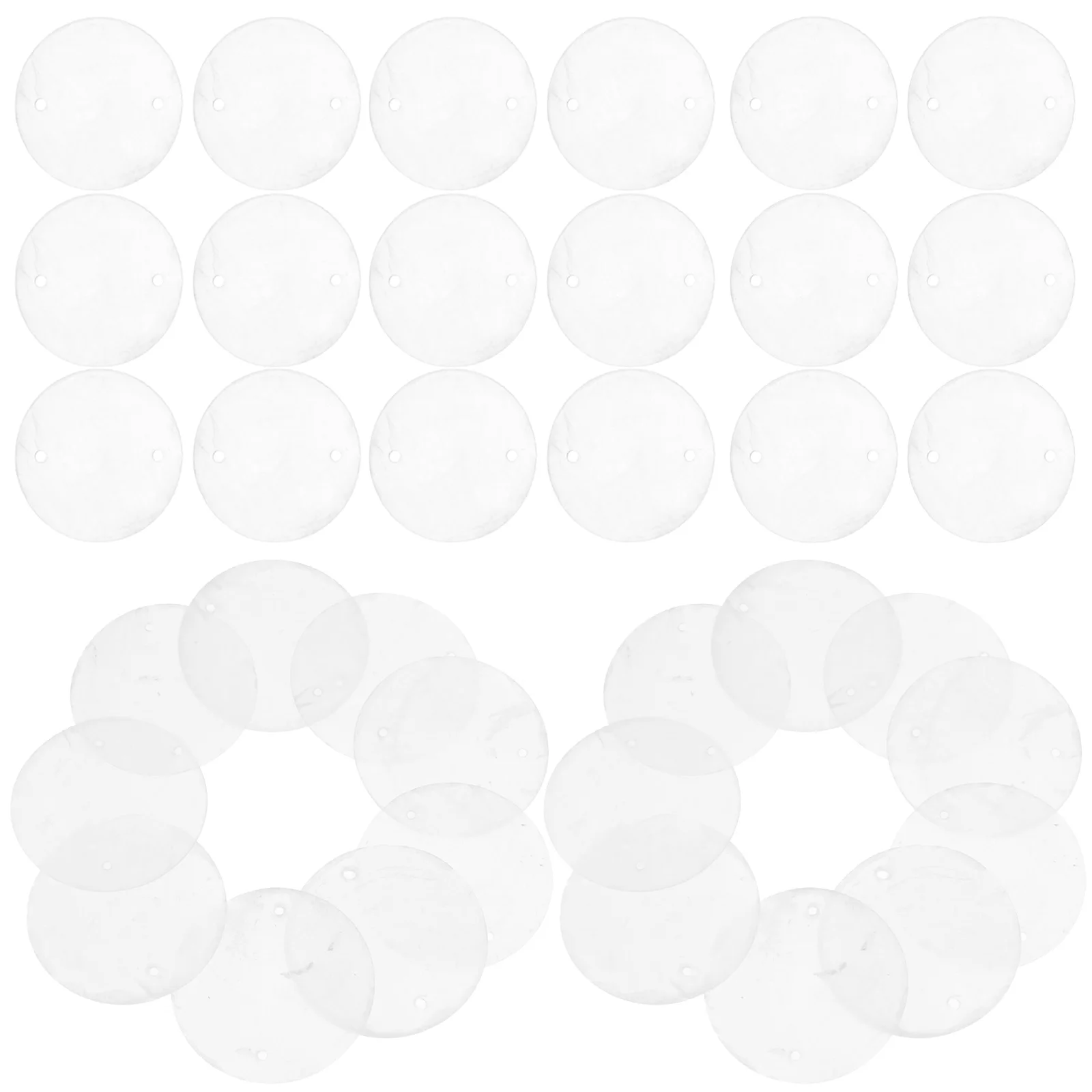 

100 Pcs Crafts for Adults Shell Sheet Decoration Natural Charms Lamps Pendants Connector Transparent Bag Teardrop Miss