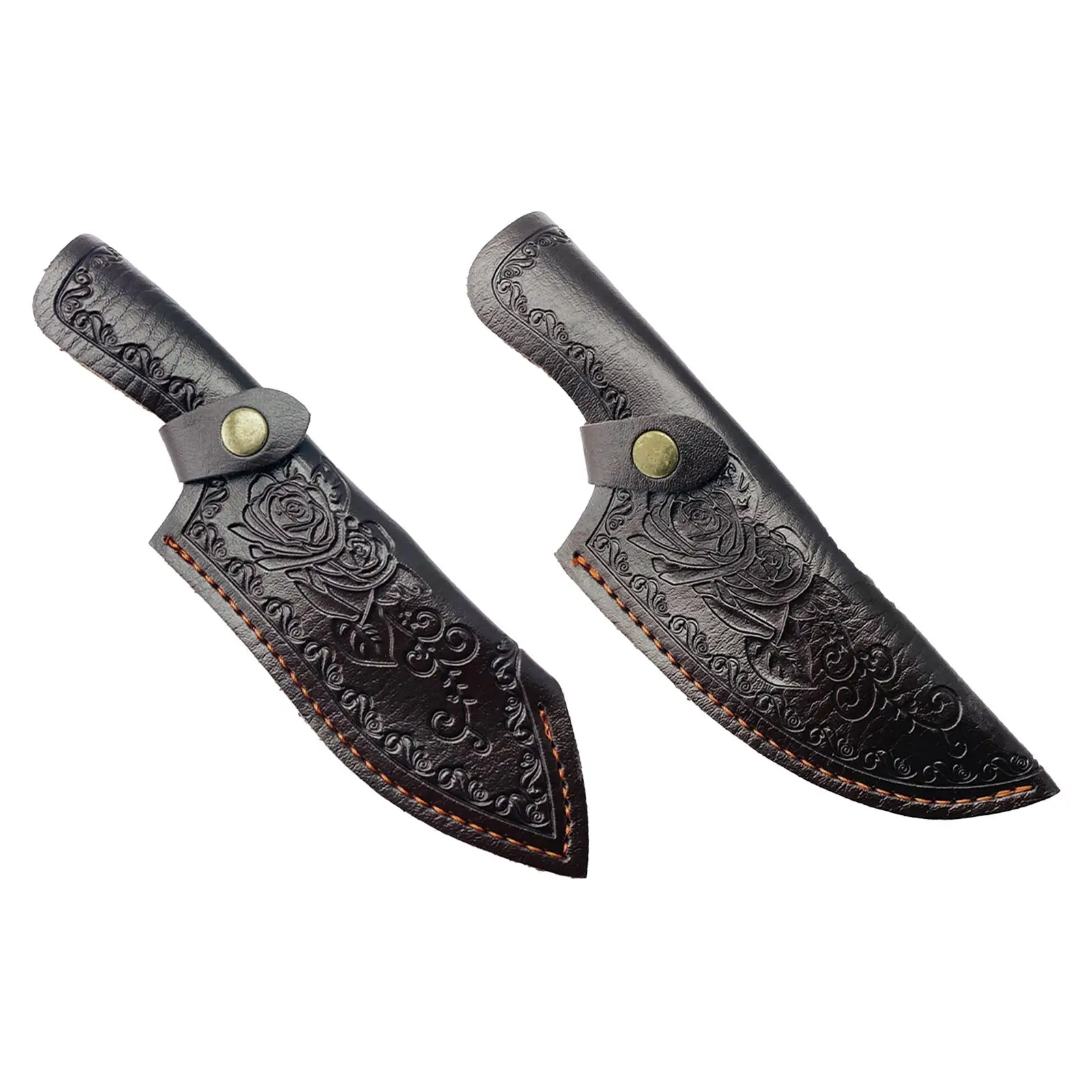 Capa de faca de couro pu, mangas de corte, fácil de transportar, durável, estojo de faca, prático para churrasco, viagem, acampamento, caminhadas, pesca