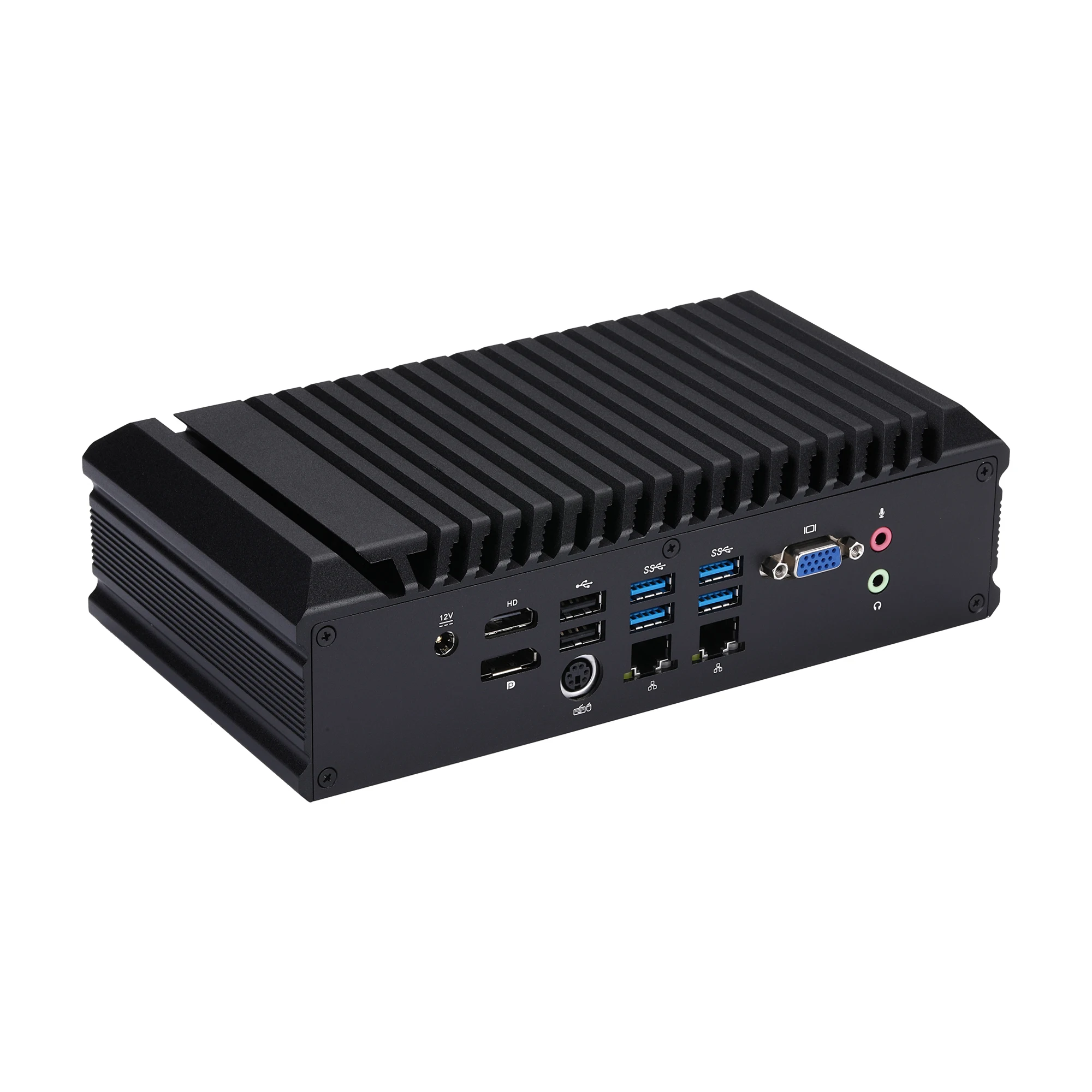 QOTOM Mini PC Q1055X Core i5 10210U Processador de núcleos duplos Firewall Multi-função Home Router Pfsense