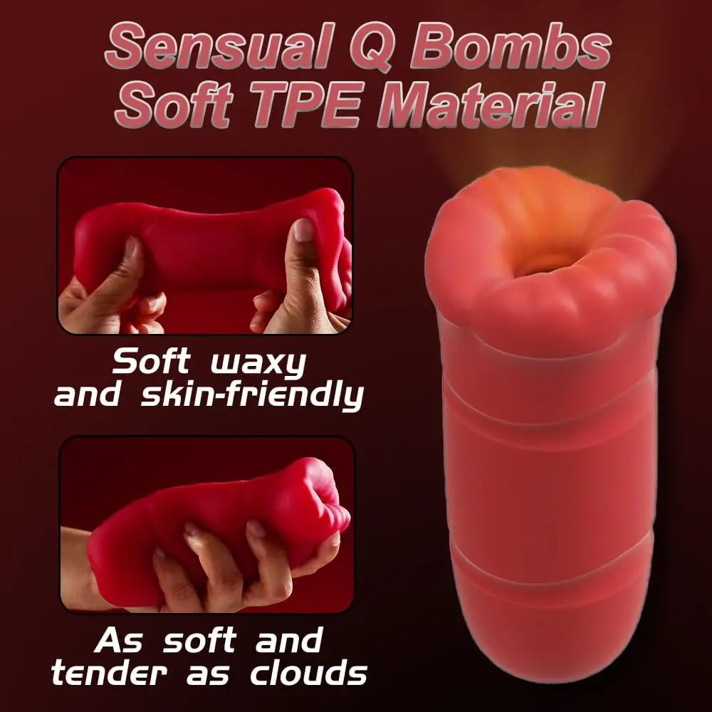 Automatic Male Masturbator Cup Vibrator Tongue Licking Blowjob Real Vagina Pocket Pussy Penis Oral Sex Toy For Adult Men Sexshop view 5