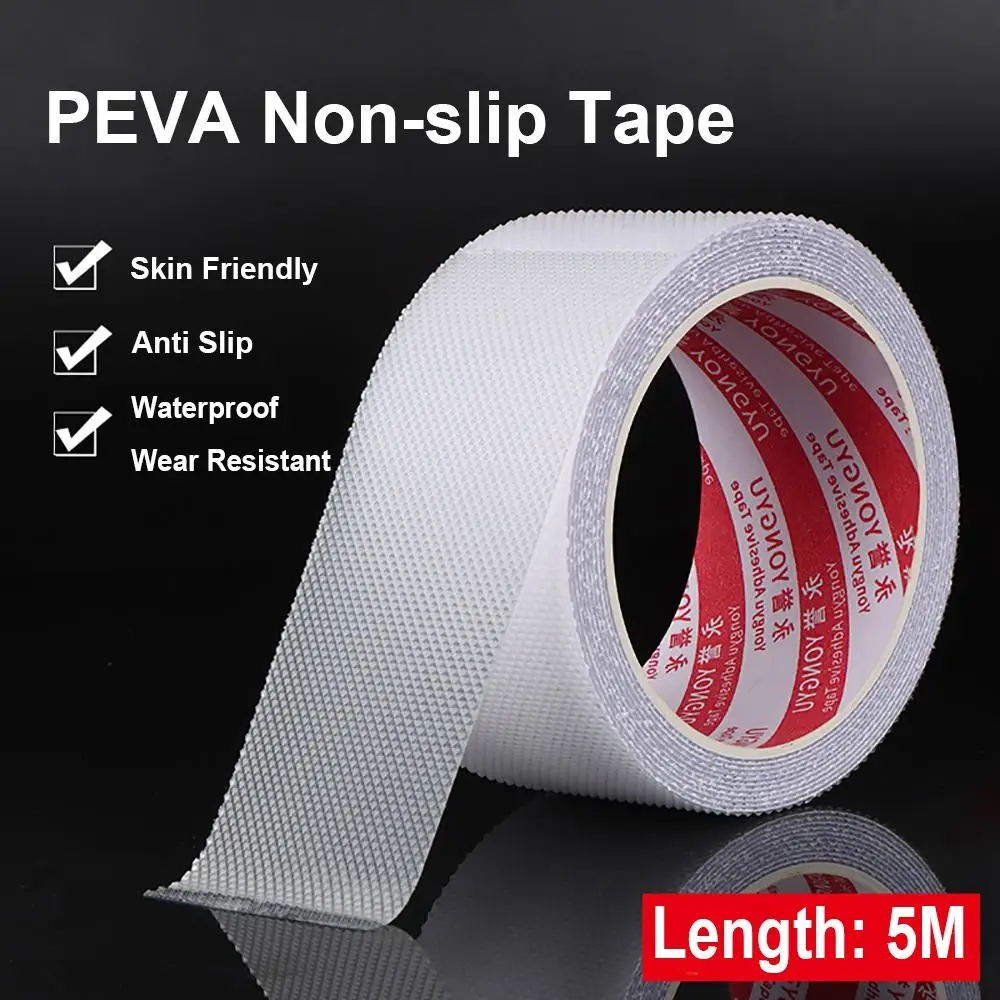NEW Floor PEVA Tape Grid Texture Strong Adhesive Anti-slip Tape Home Waterproof Stairs Grip Sticker Bathroom
