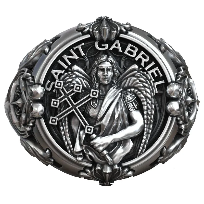 

17g Divine Guard: Saint Gabriel Archangel Shield Cross Symbol Christian Rings 925 SOLID STERLING SILVER Many Sizes sz6-13