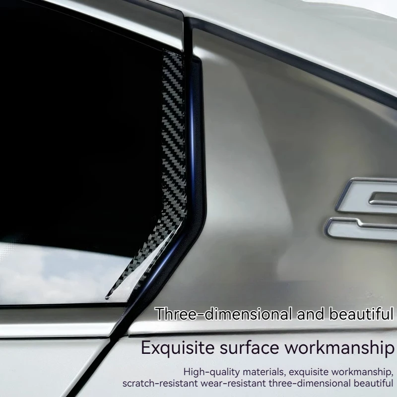 ألياف الكربون سيارة المضادة للتصادم شرائط تقليم BMW X3 G45 2025Car الخلفية مثلث الزجاج لوحة الكسوة ملصق اكسسوارات السيارات الخارجية