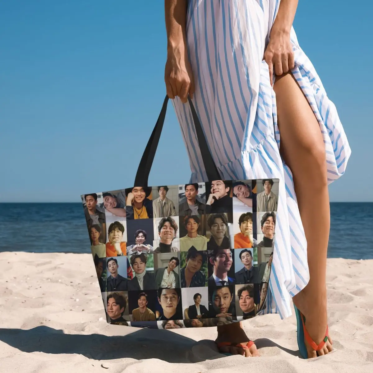 Gong Yoo 1 Tas Tote Pantai Tas Olahraga Gym Yoga Tas Jinjing Besar Tas Travel Wanita Tas Kebugaran