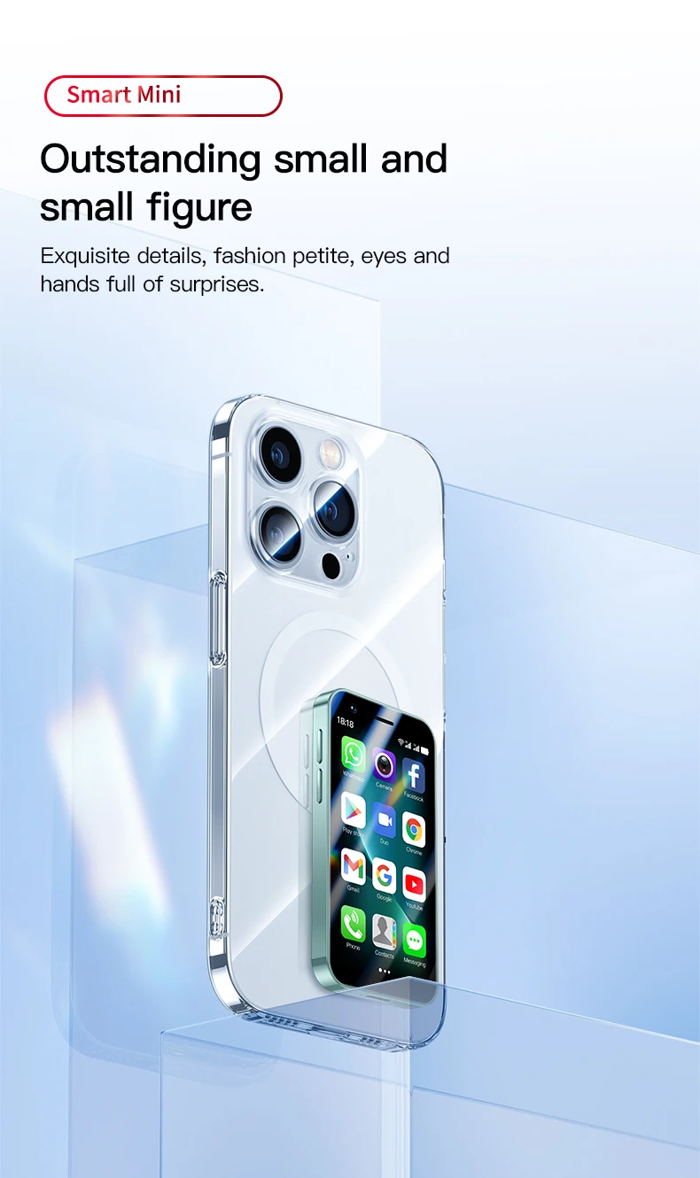 F8 Pro Max SOYES 3G Mini Smartphone 3.0inch IPS MTK 1GB RAM 16GB ROM Dual SIM Bluetooth WIFI Type-C WCDMA Android Mobile Phone