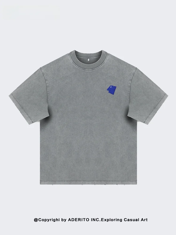 

Повседневная футболка с вышивкой, свободного кроя, летняя, дышащая, с круглым вырезом, хлопковая, для пар, молодежная, модная, брендовая