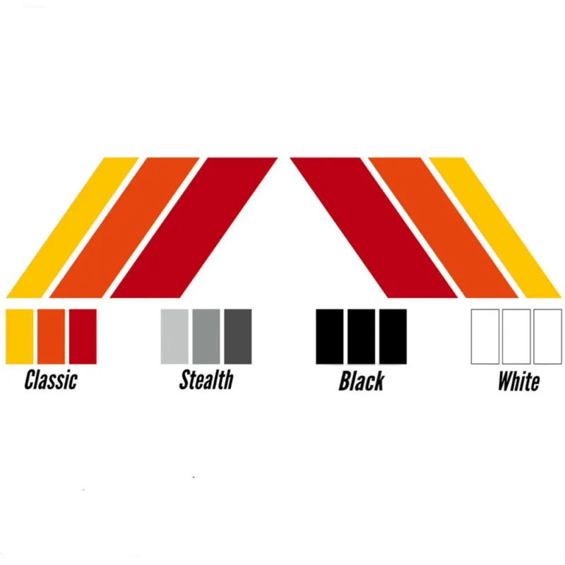 

2PCS 6inch X 3inch Waterproof Car Sticker Toyota Style Heritage Classic Retro Stripe Decals