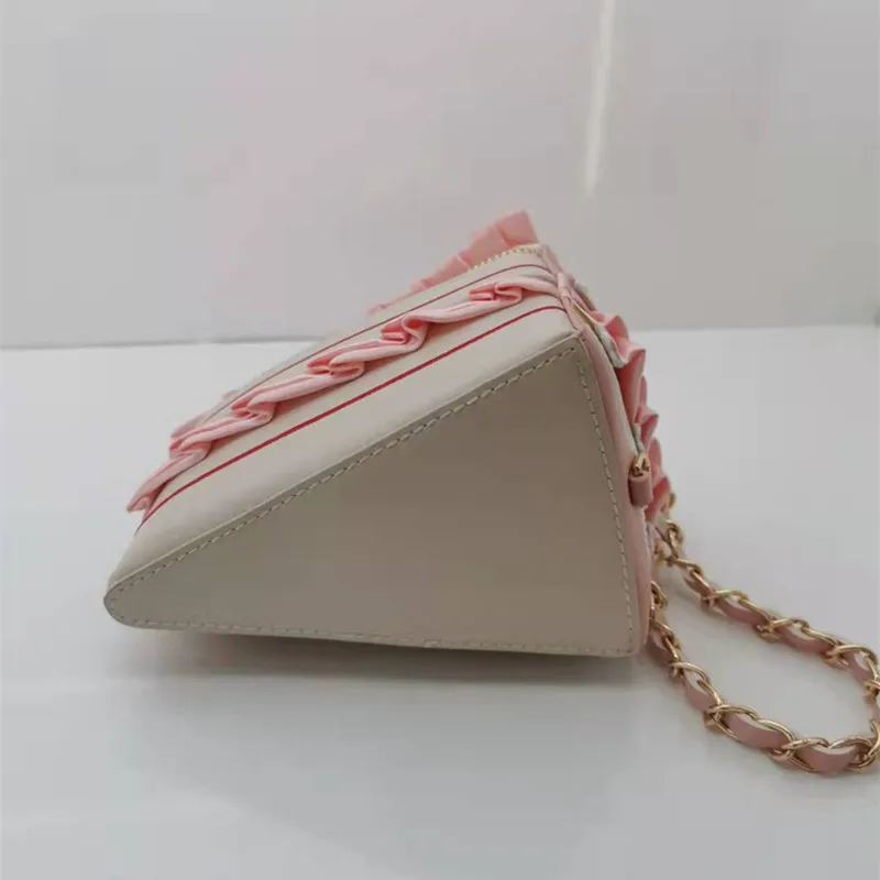 2024 Christmas gift new creative designer cake shape girl handbag one shoulder diagonal bag