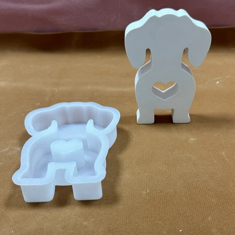 Puppy Silicone Mold Silicone Mold House Decoration Love Dog Resin Mold Plaster Ornament Moulds