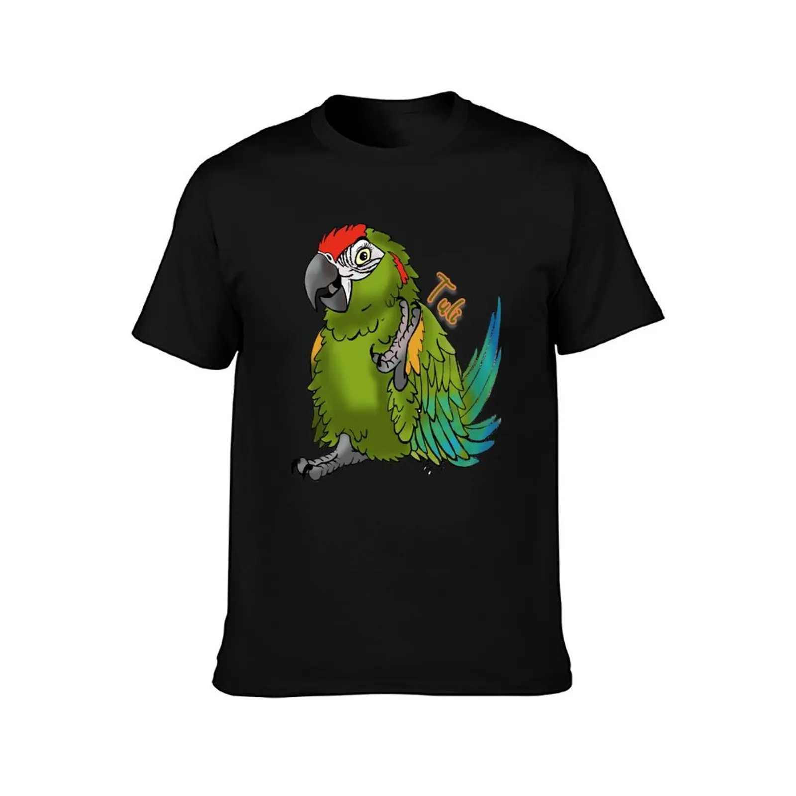 Tuli the Red Fronted Macaw T-Shirt Casual Loose Daily Wear T-Shirt