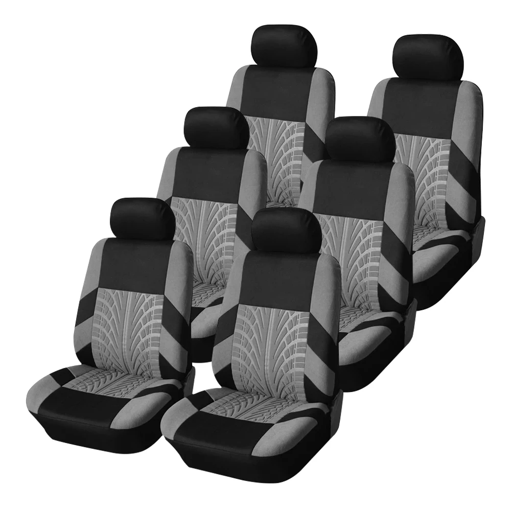 5/6/7PCS Independent Car Seat Covers Polyester Fabric Multiple Colors Available for Vehicle Interior Protection