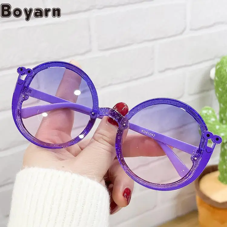 Boyarn Cartoon Cute Snail Children's Sunglasses, Male And Female Baby Photos, Catwalk Style Glasses, Gafas De Sol Candy Color Su